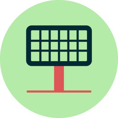 Güneş Paneli basit simgesi, vektör illüstrasyonu