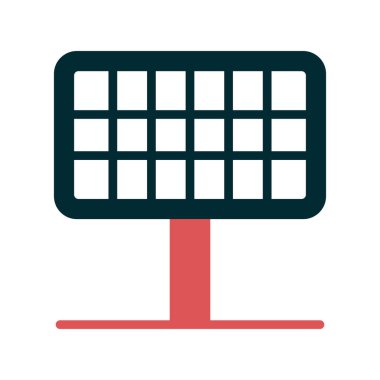 Güneş Paneli basit simgesi, vektör illüstrasyonu