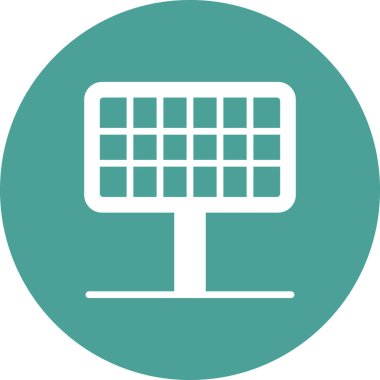 Güneş Paneli basit simgesi, vektör illüstrasyonu