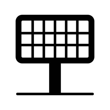 Güneş Paneli basit simgesi, vektör illüstrasyonu