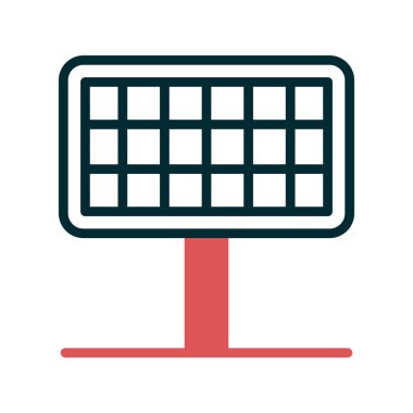 Güneş Paneli basit simgesi, vektör illüstrasyonu