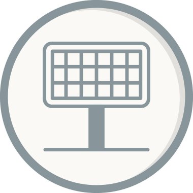 Güneş Paneli basit simgesi, vektör illüstrasyonu