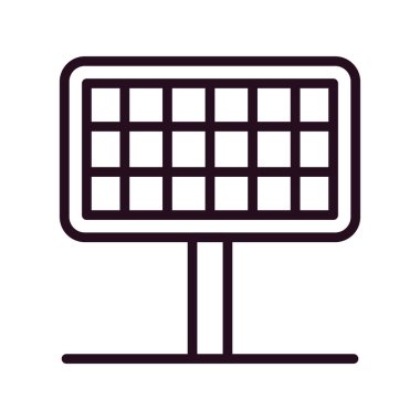 Güneş Paneli basit simgesi, vektör illüstrasyonu