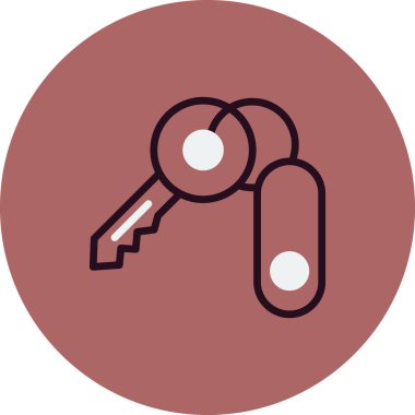 Anahtar simgesi vektör illüstrasyonu