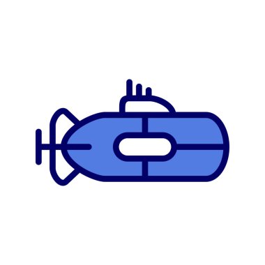 Denizaltı basit simgesi, vektör illüstrasyonu