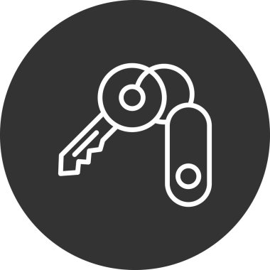 Anahtar simgesi vektör illüstrasyonu