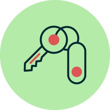 Anahtar simgesi vektör illüstrasyonu