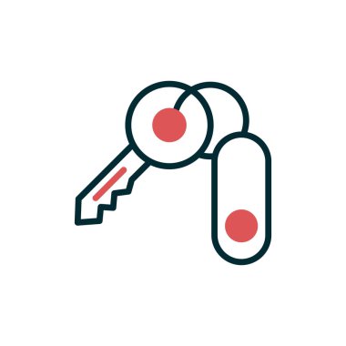 Anahtar simgesi vektör illüstrasyonu