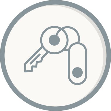 Anahtar simgesi vektör illüstrasyonu