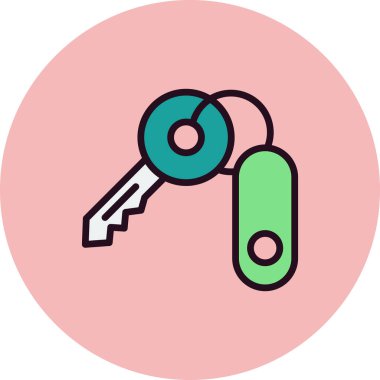 Anahtar simgesi vektör illüstrasyonu