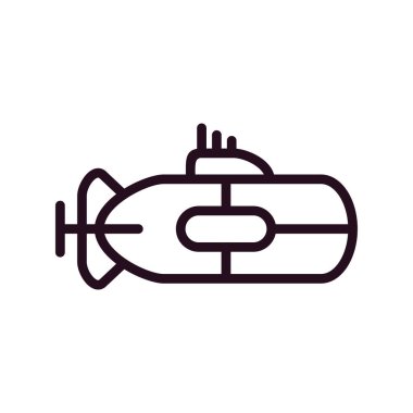 Denizaltı basit simgesi, vektör illüstrasyonu