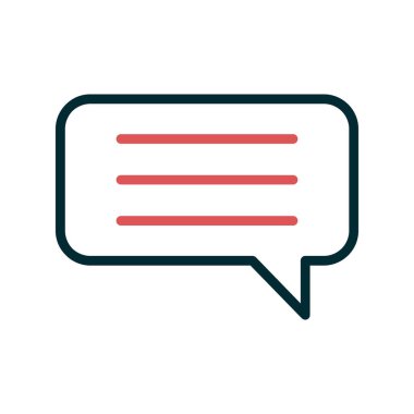 Sohbet mesajı vektör illüstrasyonu