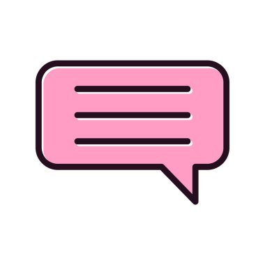 Sohbet mesajı vektör illüstrasyonu