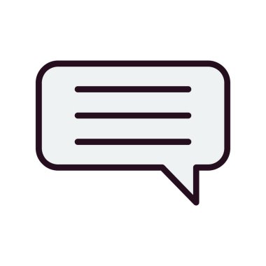 Sohbet kabarcığı vektör illüstrasyonu