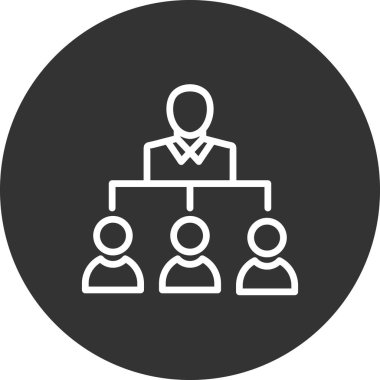 Liderlik basit simge, vektör illüstrasyonu