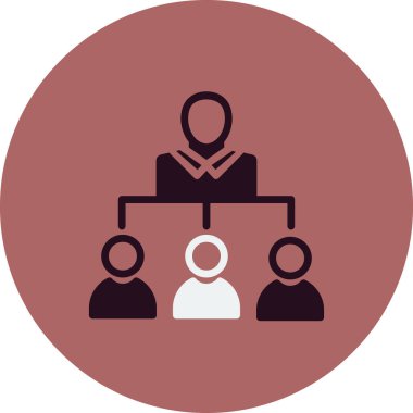 Liderlik basit simge, vektör illüstrasyonu