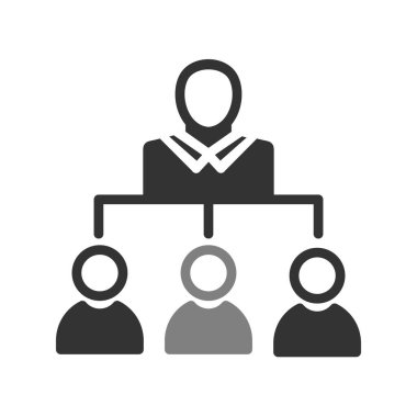 Liderlik basit simge, vektör illüstrasyonu