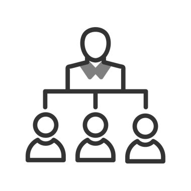 Liderlik basit simge, vektör illüstrasyonu