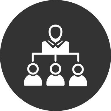 Liderlik basit simge, vektör illüstrasyonu