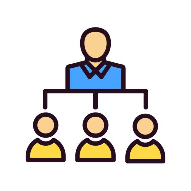 Liderlik basit simge, vektör illüstrasyonu