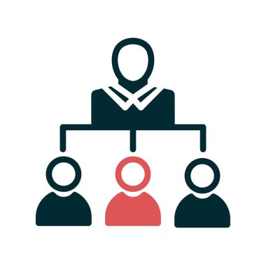 Liderlik basit simge, vektör illüstrasyonu