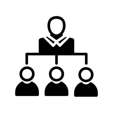 Liderlik basit simge, vektör illüstrasyonu