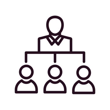 Liderlik basit simge, vektör illüstrasyonu