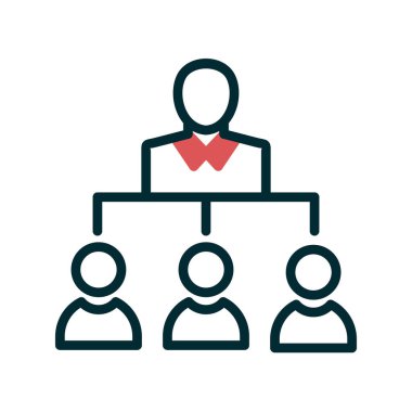 Liderlik basit simge, vektör illüstrasyonu