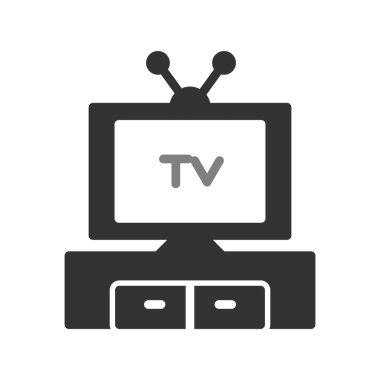 TV çizgisi simgesi, eğlence konsepti