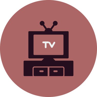 TV çizgisi simgesi, eğlence konsepti