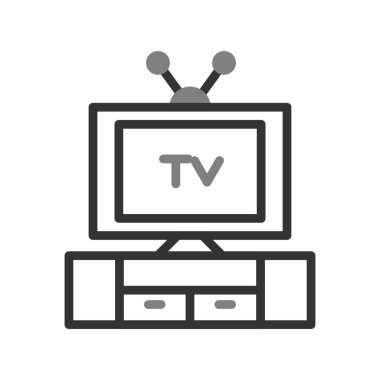 television line icon, entertainment concept