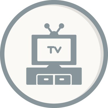 TV çizgisi simgesi, eğlence konsepti
