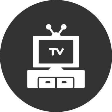 TV çizgisi simgesi, eğlence konsepti