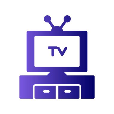 TV çizgisi simgesi, eğlence konsepti