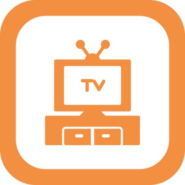 TV çizgisi simgesi, eğlence konsepti