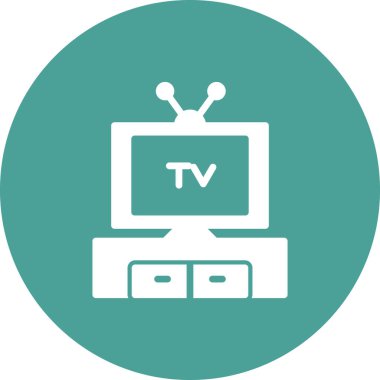 TV çizgisi simgesi, eğlence konsepti