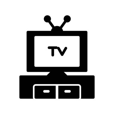 TV çizgisi simgesi, eğlence konsepti