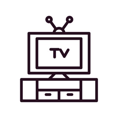 television line icon, entertainment concept