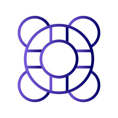 Lifebuoy basit simgesi, vektör illüstrasyonu