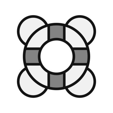 Lifebuoy basit simgesi, vektör illüstrasyonu