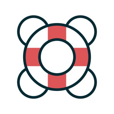 Lifebuoy basit simgesi, vektör illüstrasyonu