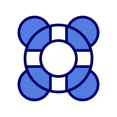 Lifebuoy basit simgesi, vektör illüstrasyonu