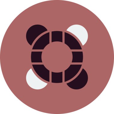 Lifebuoy basit simgesi, vektör illüstrasyonu