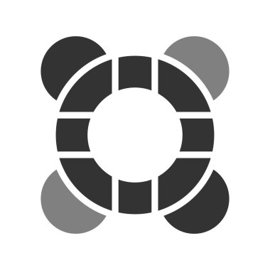 Lifebuoy basit simgesi, vektör illüstrasyonu