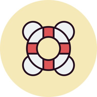 Lifebuoy basit simgesi, vektör illüstrasyonu