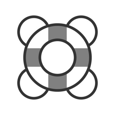 Lifebuoy basit simgesi, vektör illüstrasyonu