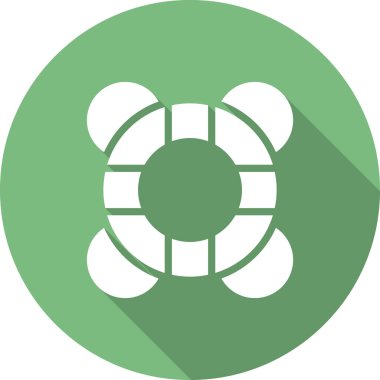 Lifebuoy basit simgesi, vektör illüstrasyonu