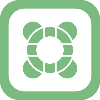 Lifebuoy basit simgesi, vektör illüstrasyonu