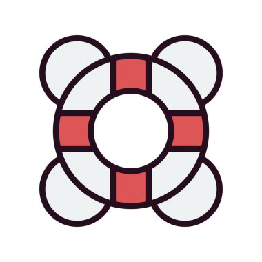 Lifebuoy basit simgesi, vektör illüstrasyonu