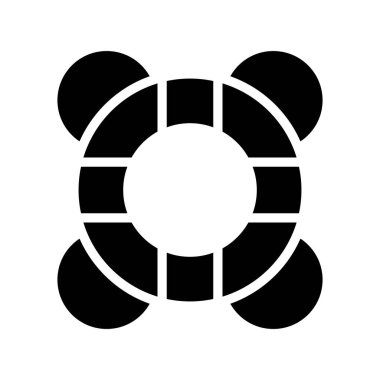 Lifebuoy basit simgesi, vektör illüstrasyonu